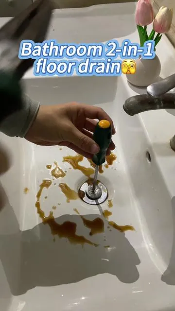 Keeps hair out, keeps water flowing-genius little gadget! #bathroomhack #sinkdrain #homeimprovement #bathroom #tiktokshopfinds 