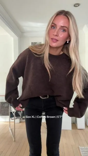 A perfect basic 🤎 #sweater #outfitinspo #springoutfit #ootd #fyp 