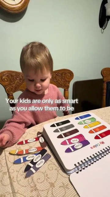 I get asked how my kids are so advanced and it’s from using tools like this busy book and starting early! Let them explore their limits on learning, even on things that might be too advanced by normal standards #montessori #busybook #toddlerlearning #montessoritoddler #earlylearning Toddler activities Toddler education Montessori style learning Preschool learning activities