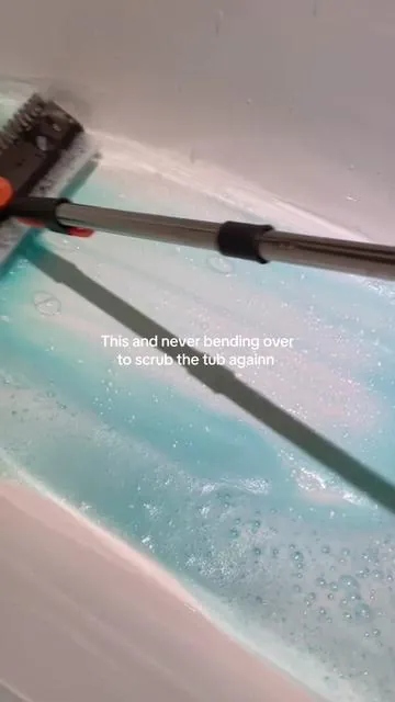 #cleantok #cleaning #bathroomcleaning #lifesaver #brush This and never bending over to scrub the tub againn 🤯🤯