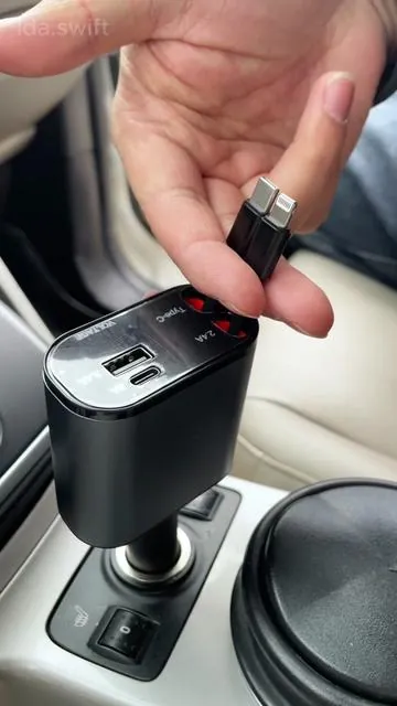 ¿Por qué NADIE me dijo que esto está en OFERTA? 😤#CarCharger #Retractable #CarAccessories #TikTokShop #MustHave