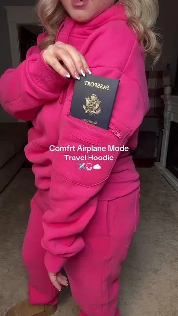 NEW color drop! HOT PINK ✨ #comfrt #comfrtclothing #travelhoodie 