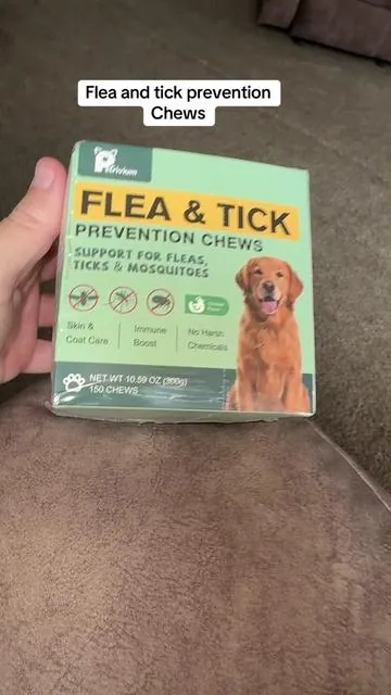Dog Flea & Tick Support Soft Chews!! 52% off free shipping also!!! #fleatickprevention #fleaprevention #tickprevention #dogchews @Petrivium_Direct 