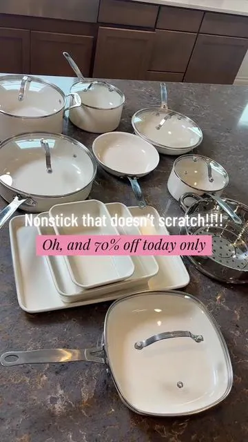 The best cookware on sale today only!!! #Cookware #NontoxicCookware #GothamSteel #TikTokShopCreatorPicks @@Gotham Steel