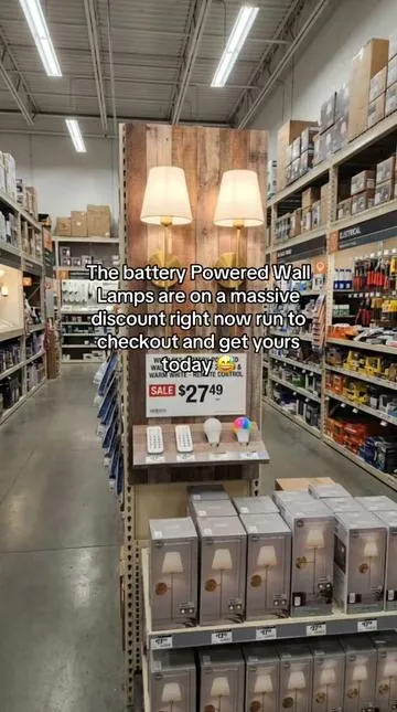 Battery powered wall lamps #tiktokshopcreatorpicks 