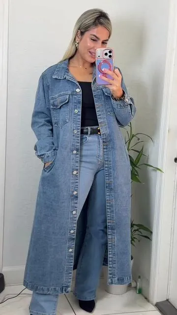 Scacto Women's Button Front De#denimjacket #chaqueta #cardiganoutfit 