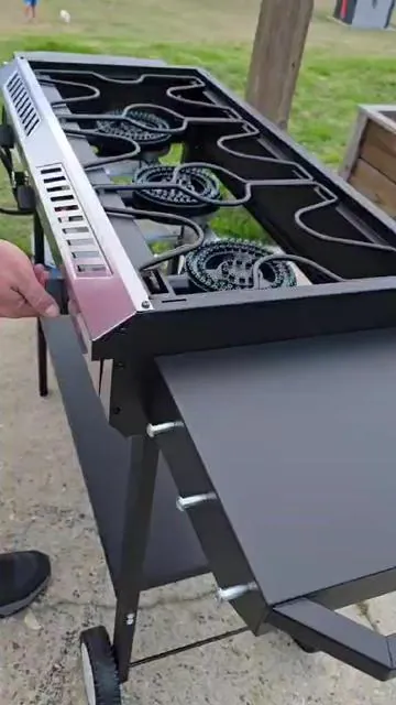 A heavy-duty outdoor propane stove with 2 or 3 burners designed for backyard cooking, camping, tailgates, and outdoor events. Features auto-ignition for easy startup, a sturdy cart-style frame, and high heat output for cooking multiple dishes at once without crowding. #OutdoorPropaneStove #tiktokshopcreatorpics  #outdoorgrilling #grill 