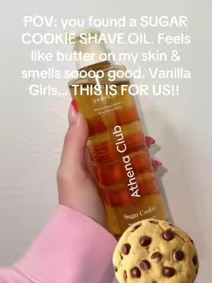 POV: your shower smells like sugar cookies and your skin feels so smooth after shaving 🍪 #AthenaShaveOil #SugarCookieScent #ShowerRoutine #SmoothSkinVibes @Athena Club  #SelfCareEssentials