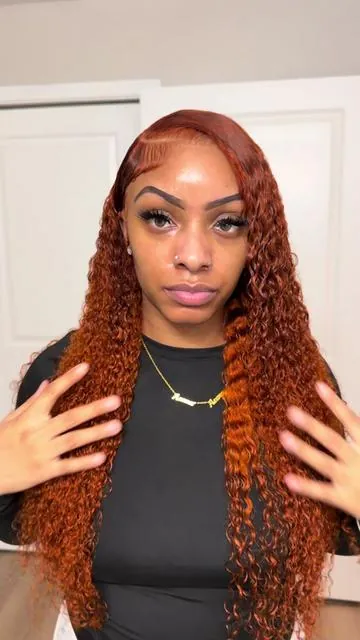 Orange ginger wig😍😍from @Drosuud Hair  #drosuudhair #gingerwig #13x6wig #lacewiginstall 
