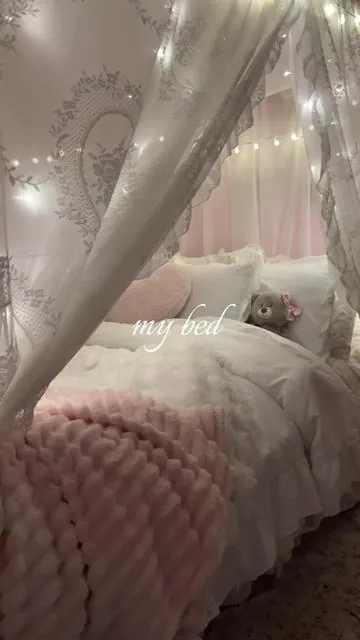 🎀 #foryoupage #fyp #dreamroom #canopybed #bed 