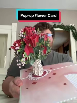 Pop-up Flower Card #ValentinesDay #valentinesdaycard #valentinesdaygift #giftsforher #flowers 