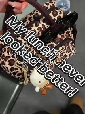 My leopard lunch bag is everything🍱#lunchbag #lunchbox #cute #whatsinmybag #mexsbag 