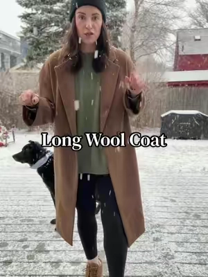 the perfect long wool blend coat to elevate even sweats #woolcoat #coat #wintercoat #longwoolcoat #longcoat 