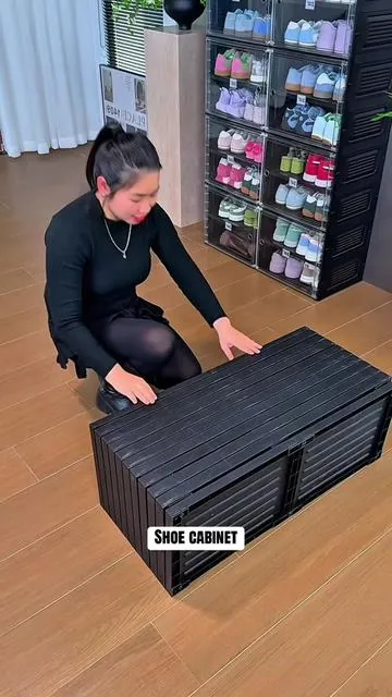 If your house has a lot of shoes but it’s messy, don’t miss this shoe cabinet #tiktokshopus #shoecabinet #shoerackorganizer 