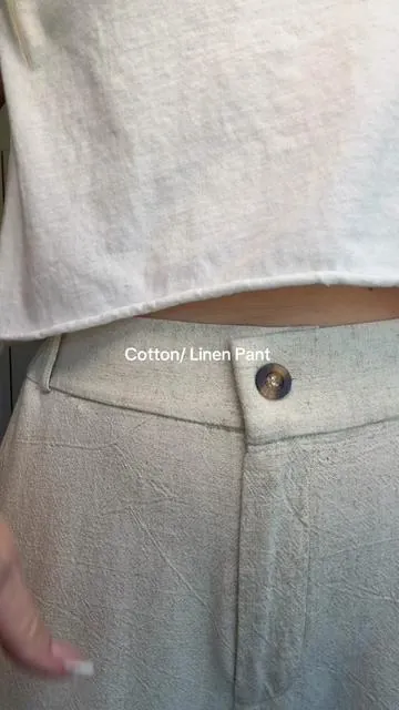 I can already tell these will be my most worn pant this season. And love that they’re 70%cotton/30% linen! #linenpants #linenwidelegpants #dresspant #coverup #vacationoutfits 