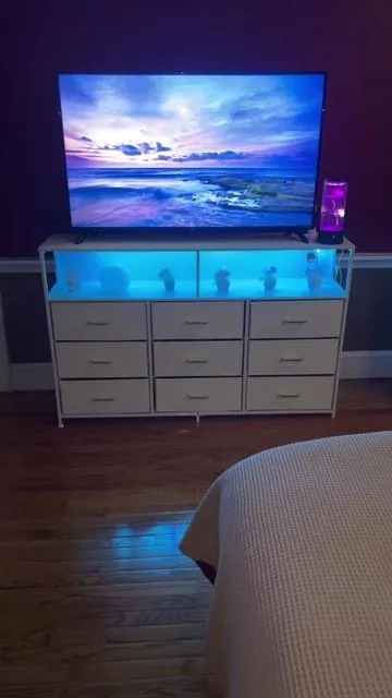 Bedroom Dresser with Led Lights  #bedroomfurniture #dresser #9drawerdresser #tiktokshopcreatorpicks #tiktokshopjumpstartsale @Raybee Lumidrawer  dresser with led lights for bedroom 12 drawer dresser for bedroom with led lights 9 drawer dresser for bedroom lights