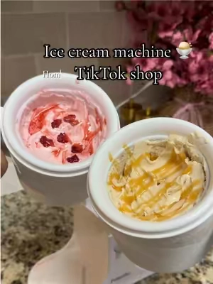 I’ve never owned an ice cream machine, this thing is about to be sick of me! 🍨😋 #icecreamlover #icecreammachine #susteas #tiktokshop #kitchengadgets 