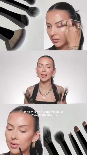 CLASS IS IN SESSION — here's how @Makeupbynikkilarose uses the volume 2 brushes 🪄 singles are available NOW! 🖤 — #bkbeauty #nikkilarose #makeupbrushes #makeupartist #muatips 