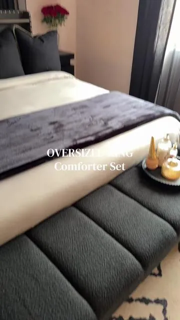 You will fall in love with this comforter set and for this price?!? 🙌🏻 ##Bedding##BeddingSet##ComforterSet##OversizedKingComforter##tiktokshopjumpstartsale