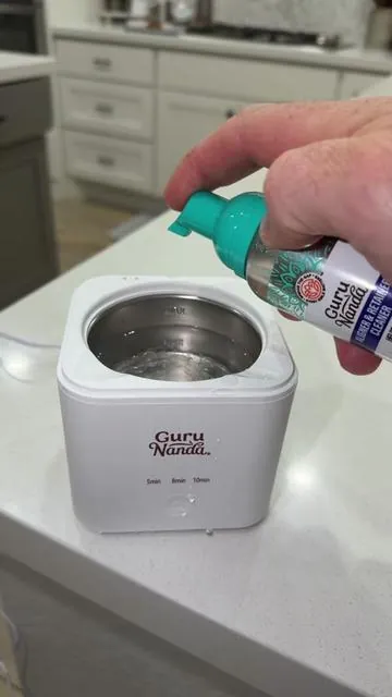 My retainer hasn't felt this clean since it was brand new! @GuruNanda LLC #gurunanda #gurunandaglowup #ultrasoniccleaner #retainercleaner #denturecleaner 