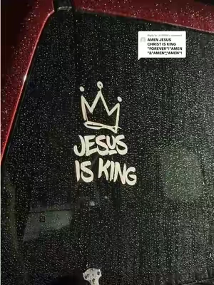 Replying to @LA REINA Jesus is King (Crown) – Christian Faith Car Decal Sticker #newyearnewme #tiktokshopcreatorpicks #tiktokshopjumpstartsale #christiantiktok 
