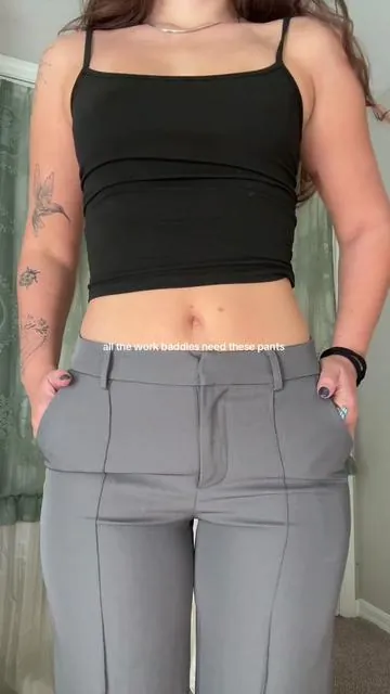 they’re so cute i love them #workpants #officepants #suitpants #workoutfits 