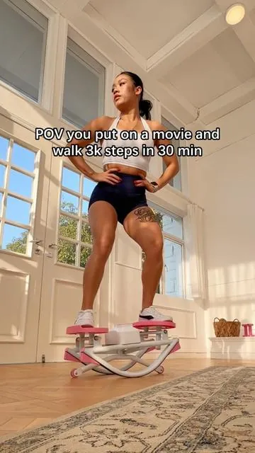 Ouch. This is a very hard workout on my ski machine wow😋🎁#merach #creatoricons #tiktokclearance #intense #merachstepper 