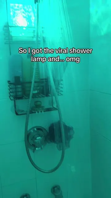 The ceiling, the walls, this thing is sick #showerlamp #showerlight #ledlights #coolgadgets 
