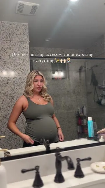 POV: your nursing tank actually looks cute #jumpstartsale #pregnancy #breastfeeding #nursingmoms #nursingtank #momanda 