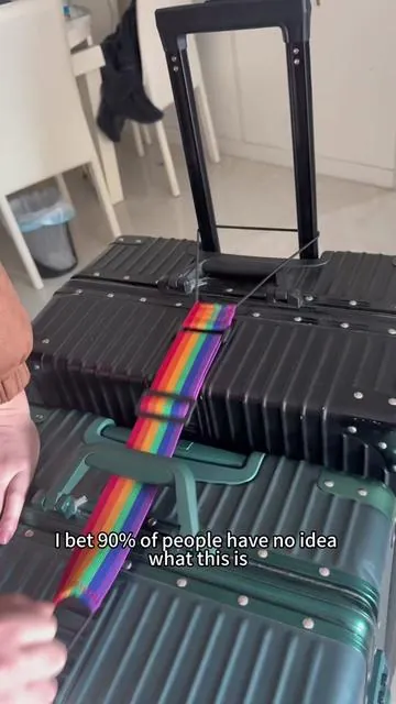 No More chaotic luggage!This strap Lets You carry Multiple Bags Like a pro #TravelHacks#LuggageEssentials#TravelMustHave#PackingTips#TravelGear