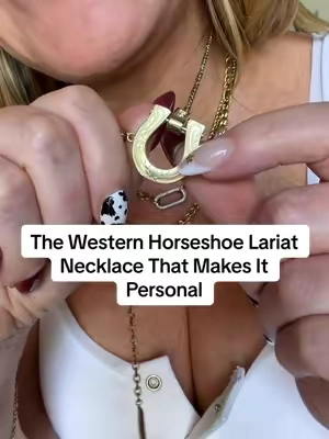 Replying to @melhova 

For the girl who loves western style with meaning, this western horseshoe lariat necklace is one of those pieces that just feels right. The horseshoe gives subtle good-luck energy, the lariat style adds that effortless western edge, and the personalized initial at the bottom makes it feel like it was made just for you. It’s simple but not boring, layers beautifully with other western jewelry, and somehow works with everything from denim and boots to a dress and sandals. One of those wear-it-on-repeat necklaces that quietly pulls the whole look together.

@Holylegend Jewelry USA thank you for gifting this to try 

#14kgoldnecklace #westernjewlery #cowgirlfashion #tiktokshopjumpstartsale #tiktokshopcreatorpicks 