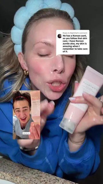 Replying to @NightOwlListen to the Korean aunties for glass glow skin!!! 🙏🏼😮‍💨 #koreanskincare #hudsonwilliams #cleansingfoam #centella #skin1004 