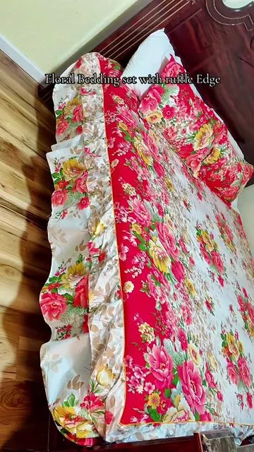 @JJR HOME #floralbeddingset #rufflededgebedskirt #bedskirtset #jjrhome #tiktokshop 