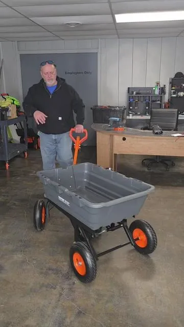 Poly garden dump cart #gardening #landscape #landscaping #dirt #garden 