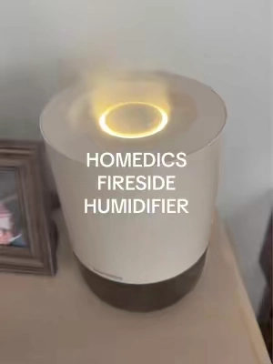 The only downside is it’s sold by QVC and they don’t restock 😩  #homedics #homedicshumidifier #firesidehumidifier #humidifier #dryseason 