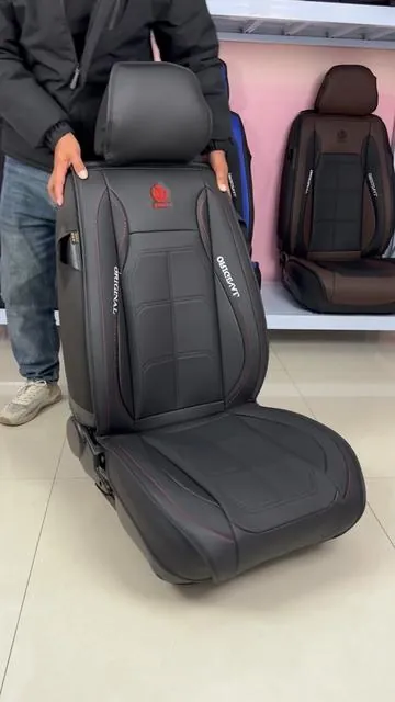 Leather car seat covers My Car Glowed Up—This Color Block Cushion Installs in Minutes!  #CarMakeover #QuickInstallCar #CarInteriorVibes #CarMustHaves#CarSeatCovers 