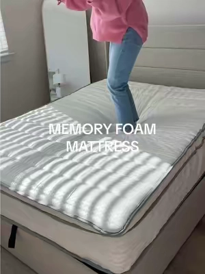 okay the novilla memory foam mattress deserves the hype ☁️😴💤 the price is so good rn too! #mattress #memoryfoammattress #pillowtopmattress #bedding #bed 