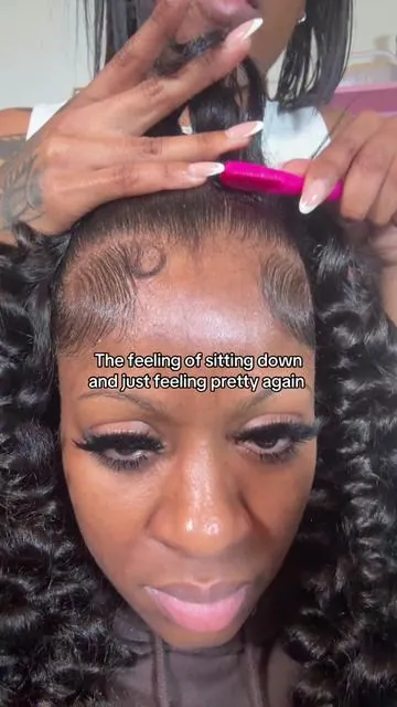 This ate downnnn #halfwig #flipover #curly #fyp 