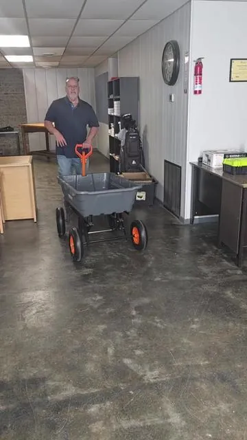 Poly garden dump cart #cart #gardening #garden #landscape #landscaping 
