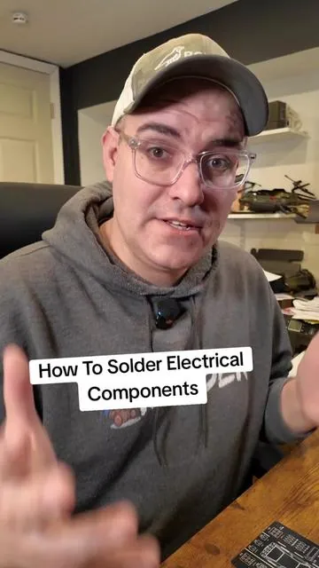 How to Solder Electronic Components Like a Pro I’m teaching you how to solder electronic components, a crucial skill for working on electronics and car audio projects. In this video, I walk you through the entire process, from preparing the joint with flux to "tinning the tip" of your iron for a clean connection. I also show you why I prefer using a cordless, rechargeable soldering iron to make the job easier and safer. * Heat your soldering iron to at least 300 degrees Celsius and let it warm up safely on its cradle. * Use a brush to apply a small amount of flux to the circuit board and the component to help the solder flow. * Clean the iron by "tinning the tip"—dipping it in flux and wiping it on a sponge to remove oxidation. * Heat the joint by holding the iron against both the board and the component, then apply the solder. * Allow the flux to draw the solder into the joint, creating a solid connection, then wipe away the excess once cooled. * You can find the cordless soldering iron kit I use linked right here on this video. How to solder electronic components for beginners? What is the best temperature for soldering circuit boards? How do you use flux when soldering electronics? #diy #dadadvice #soldering #electronics #howtosolder 
