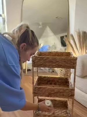 Can’t wait to put my makeup in it when I’m done using it for postpartum me and baby 🤪 #postpartumrecovery #postpartumcart #postpartumsupplies #rollingcart 