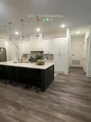 We get so many compliments on these affordable kitchen island chairs Barstool, kitchen chairs, black kitchen chairs, black barstools for kitchen, kitchen island, TikTokShop home decor, TikTokShop chairs 