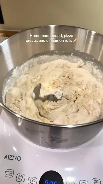 Honestly a lot more practical than a heavy and expensive stand mixer! #breadmaker #homemadebread #sourdoughbread #sourdoughstarter #homemadecinnamonrolls 