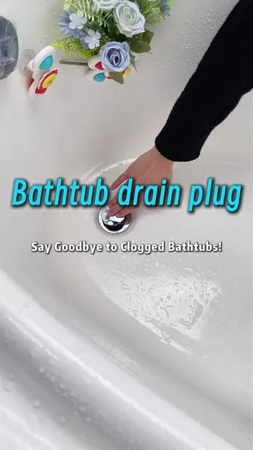 This bathtub drain stopper features a quick-clean design with a visible basket. Prevent clogs and easily clean hair and debris. Enjoy a hassle-free bath experience every time! #BathtubDrainStopper #HairCatcher #ClogFree #BathroomUpgrade