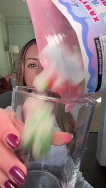 Flavor upgrade✨Eating some new and improved wax candies from Gummy Glow!  @CandyJoy US @GummyGlow US  #waxcandy #asmr #mukbang #candyreveiw #crunchy 