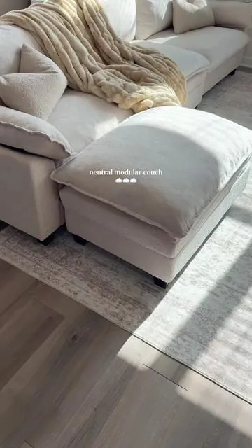 feels like laying on a literal cloud ☁️☁️😴 the sale is insane rn too!! #couch #modularcouch #affordablefurniture #homedecor #homefinds 