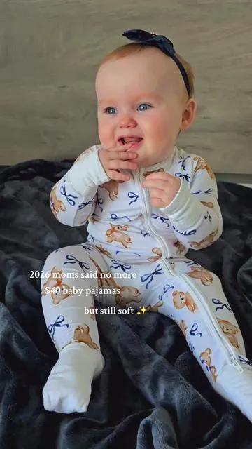 Buttery soft baby pjs, smart price 🤍 95% bamboo • stretchy • breathable • under $20 2026 mom math ✔️ #BabyPajamas  #BambooBaby  #BabySleepwear  #MomTok  #butterysoft 
