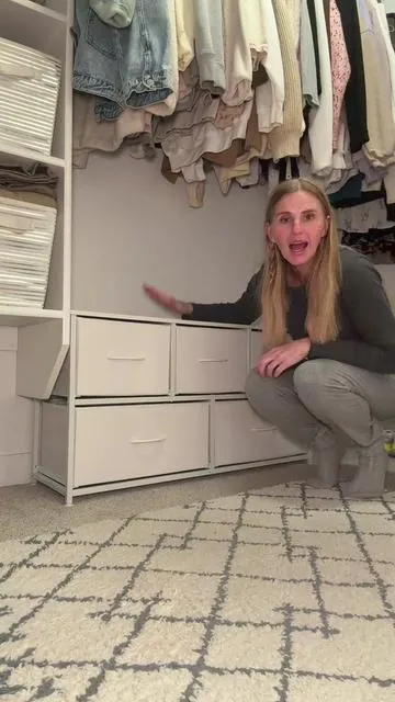 Dresser with bins that makes organizing clothes fast and stress-free. Perfect for bedrooms, closets, kids’ rooms, or small spaces. #dresserwithbins #storagedresser #fabricdrawerdresser #bedroomorganization #closetorganization