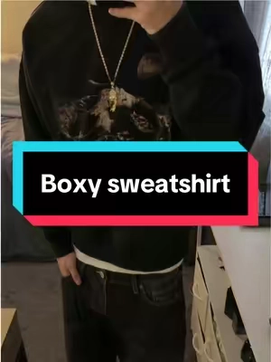 Heavyweight and tuff boxy sweater #sweatshirt #longsleeve #streetwear #StreetFashion #outfitinspo 