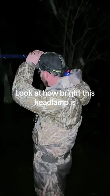Brightest head lamp on TikTok.  Hands down.  #fyp #viral #headlamp #bright #hunting 